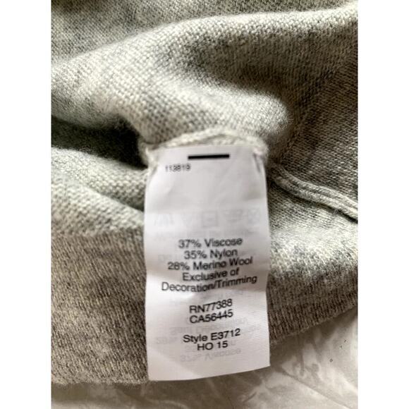 J. Crew Lace Trim Soft Wool Blend Colorblock Crewneck Pullover Sweater Medium - Picture 5 of 6